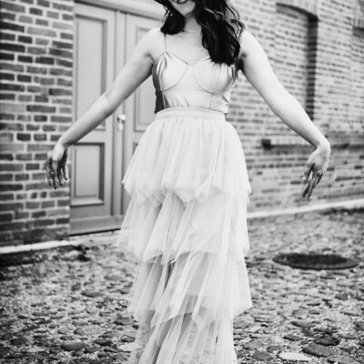 Dominika podczas sesji art. w Księżym Młynie