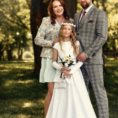 Sesja komunijna z rodzicami - Lewityn